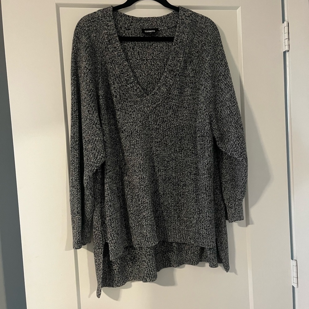 Express Black V-Neck Sweater